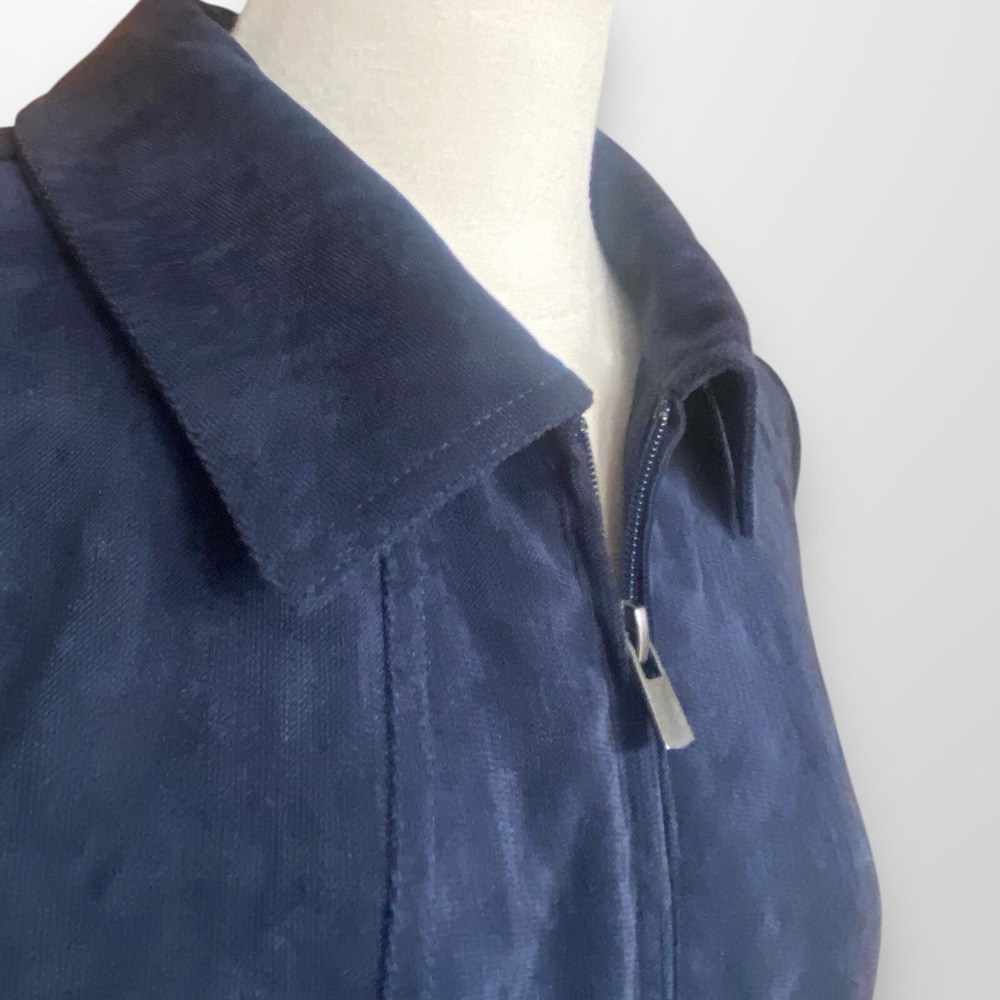 CJ Banks Womens Size X  14W Jacket Lightweight Blue‎ Microfiber Casual NEW - Picture 2 of 9